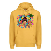 Mustard hot mom summer with messy bun Premium Hoodie - texasbilliewilder