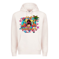 Pale Pink hot mom summer with messy bun Premium Hoodie - texasbilliewilder