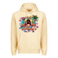 Pina Colada hot mom summer with messy bun Premium Hoodie - texasbilliewilder