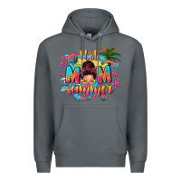 Rock hot mom summer with messy bun Premium Hoodie - texasbilliewilder