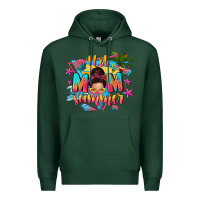 Sports Green hot mom summer with messy bun Premium Hoodie - texasbilliewilder