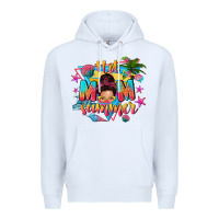 White hot mom summer with messy bun Premium Hoodie - texasbilliewilder