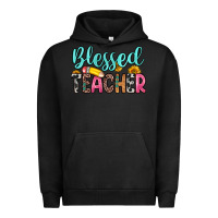 Pigment Black blessed teacher Urban Hoodie - Zillion Design Studio