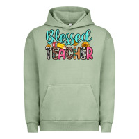 Pigment Oil Green blessed teacher Urban Hoodie - Zillion Design Studio