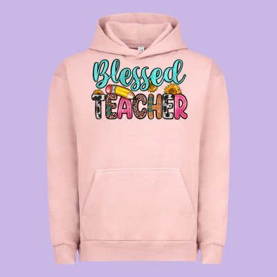 Blessed Teacher Urban Hoodie Designed By Zillion Design Studio