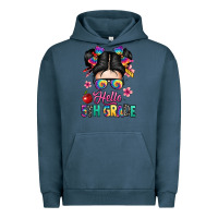 Pigment Midnight Navy hello fifth grade Urban Hoodie - texasbilliewilder
