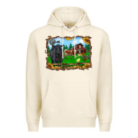 Tofu western barnyard black angus cattle longhorn rooster and chicks Premium Hoodie - RanaPortraitStore