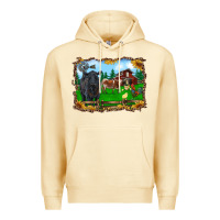 Pina Colada western barnyard black angus cattle longhorn rooster and chicks Premium Hoodie - RanaPortraitStore