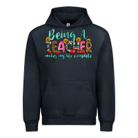 Navy being a teacher makes my life complete Urban Hoodie - Zillion Design Studio