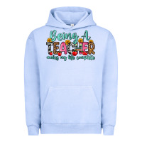 Pigment Grape Ice being a teacher makes my life complete Urban Hoodie - Zillion Design Studio
