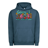 Pigment Midnight Navy being a teacher makes my life complete Urban Hoodie - Zillion Design Studio