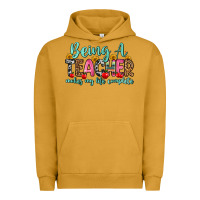 Pigment Peanut Butter being a teacher makes my life complete Urban Hoodie - Zillion Design Studio