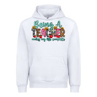 White being a teacher makes my life complete Urban Hoodie - Zillion Design Studio