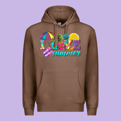 I Love Summer Premium Hoodie Designed By Texasbilliewilder