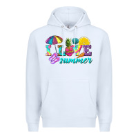 White i love summer Premium Hoodie - texasbilliewilder