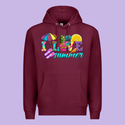 I Love Summer Premium Hoodie Designed By Texasbilliewilder