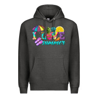 Charcoal Heather i love summer Premium Hoodie - texasbilliewilder