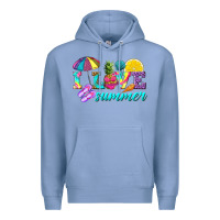 Colony Blue i love summer Premium Hoodie - texasbilliewilder