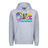 Heather Grey i love summer Premium Hoodie - texasbilliewilder