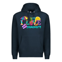 Navy i love summer Premium Hoodie - texasbilliewilder