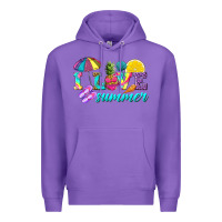 Purple i love summer Premium Hoodie - texasbilliewilder