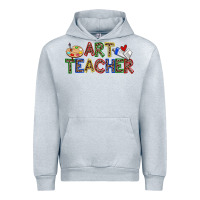 Heather Grey art teacher Urban Hoodie - Zillion Design Studio