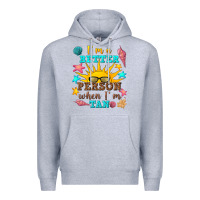 Heather Grey i m a better person when i m tan Premium Hoodie - texasbilliewilder
