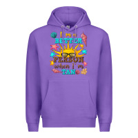 Purple i m a better person when i m tan Premium Hoodie - texasbilliewilder