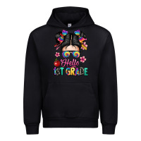 Black hello first grade Urban Hoodie - texasbilliewilder