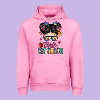 Hello First Grade Urban Hoodie Designed By Texasbilliewilder