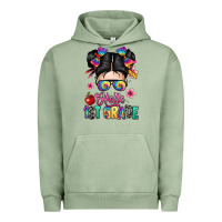 Pigment Oil Green hello first grade Urban Hoodie - texasbilliewilder