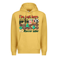 Antique Gold i'm just here for the snacks #soccer sister Premium Hoodie - Zillion Design Studio