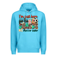 Ocean Blue i'm just here for the snacks #soccer sister Premium Hoodie - Zillion Design Studio