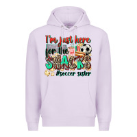 Lilac i'm just here for the snacks #soccer sister Premium Hoodie - Zillion Design Studio