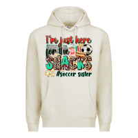 Oatmeal Heather i'm just here for the snacks #soccer sister Premium Hoodie - Zillion Design Studio