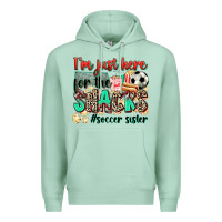 Seafoam i'm just here for the snacks #soccer sister Premium Hoodie - Zillion Design Studio