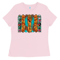 Bubblegum Pink basketball serape cowhide turquoise leopard glitter  brushstrokes Ladies Tee - Artiststas