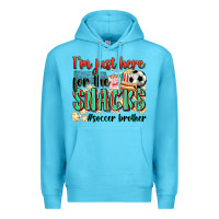 Ocean Blue i'm just here for the snacks #soccer  brother Premium Hoodie - Zillion Design Studio