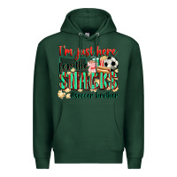 Sports Green i'm just here for the snacks #soccer  brother Premium Hoodie - Zillion Design Studio