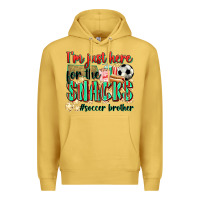 Antique Gold i'm just here for the snacks #soccer  brother Premium Hoodie - Zillion Design Studio