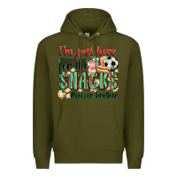 Army Green i'm just here for the snacks #soccer  brother Premium Hoodie - Zillion Design Studio