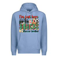 Colony Blue i'm just here for the snacks #soccer  brother Premium Hoodie - Zillion Design Studio