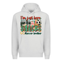 Dove Grey i'm just here for the snacks #soccer  brother Premium Hoodie - Zillion Design Studio