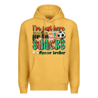 Mustard i'm just here for the snacks #soccer  brother Premium Hoodie - Zillion Design Studio