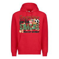 Red i'm just here for the snacks #soccer  brother Premium Hoodie - Zillion Design Studio
