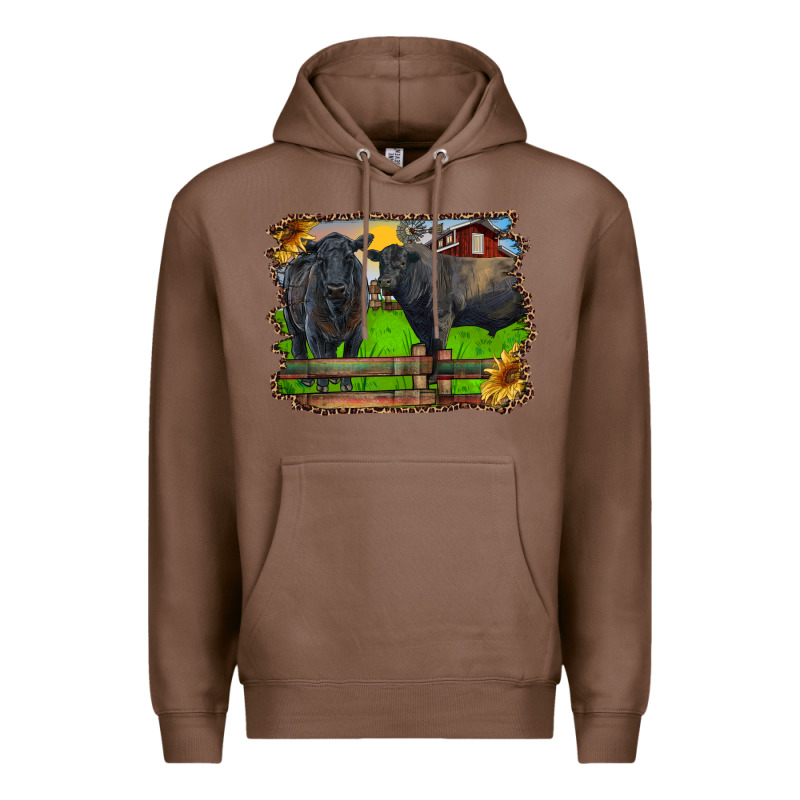 Black Angus Cattle And Bull In Barnyard Premium Hoodie by RanaPortraitStore | Teevron
