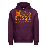 Mauve Wine thankful blessed and kind of a mess Urban Hoodie - Zillion Design Studio