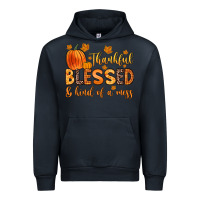 Navy thankful blessed and kind of a mess Urban Hoodie - Zillion Design Studio