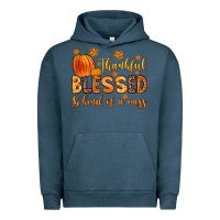 Pigment Midnight Navy thankful blessed and kind of a mess Urban Hoodie - Zillion Design Studio