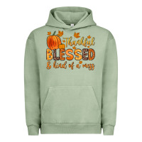 Pigment Oil Green thankful blessed and kind of a mess Urban Hoodie - Zillion Design Studio